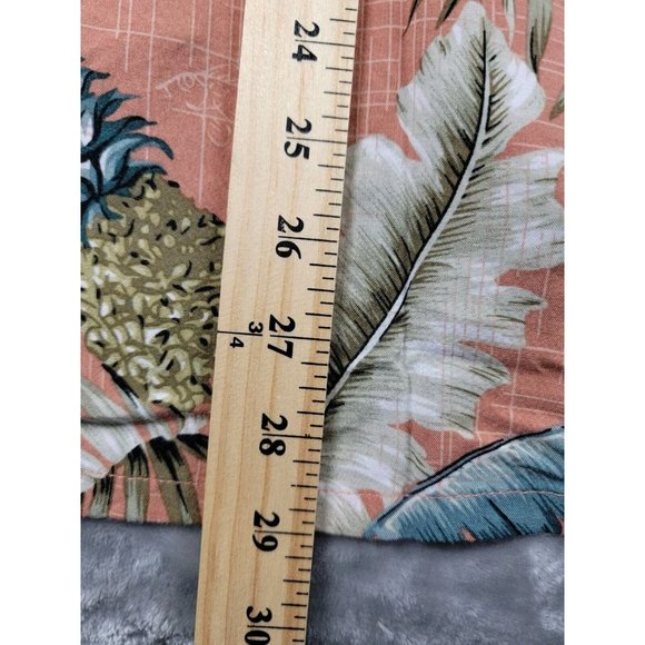 Campia Men's Tropical Hawaiian, Pineapple, Button Up Down Shirt XL 100% Rayon - Picture 3 of 6